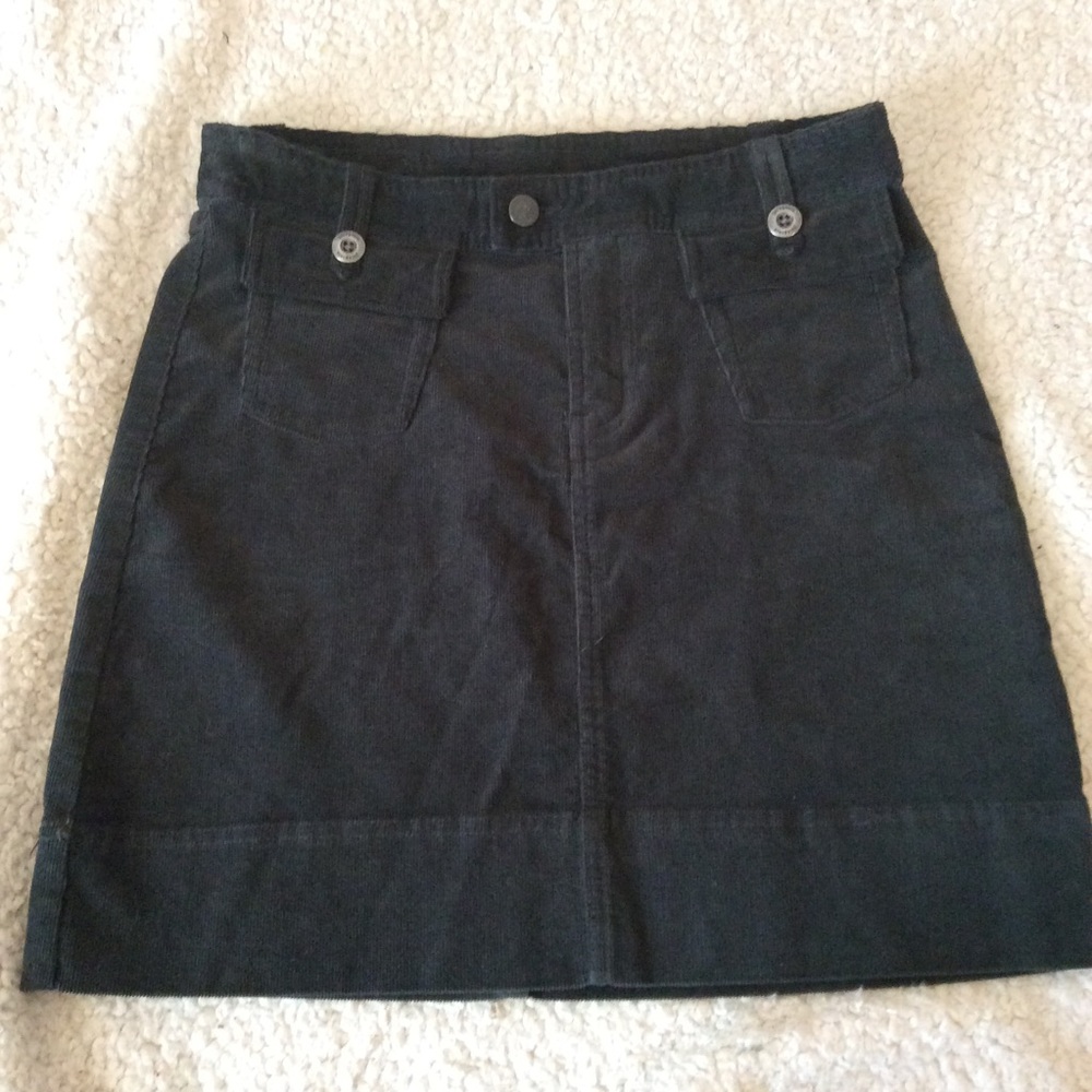 Patagonia Black Corduroy A-Line Mini Skirt